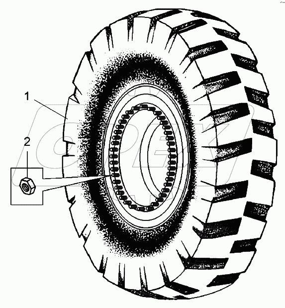 Установка колеса (7822-3100005);Wheel installation