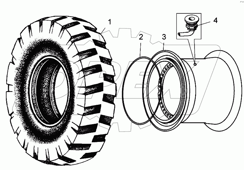  Колесо и шина (7822-3101011);Wheel and tyre