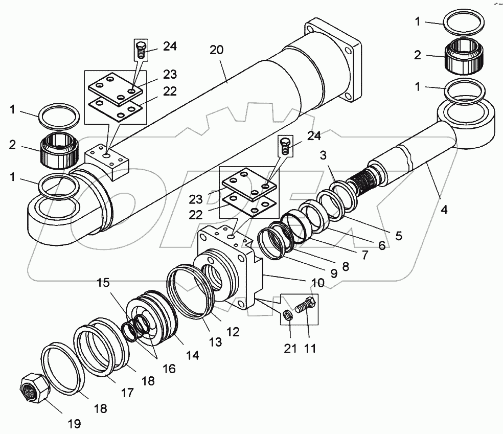  Цилиндр поворота (78221-3429010);Steering cylinder