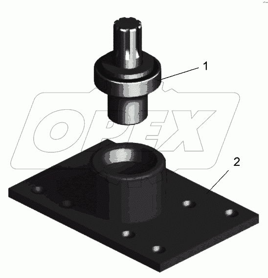  Фланец с подшипником (75474-3401259);Flange with bearing