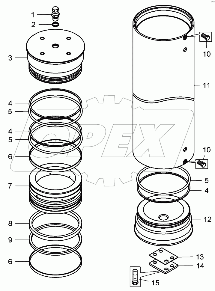  Пневмогидроаккумулятор (75131-3415010);Pneumatic hydroaccumulator