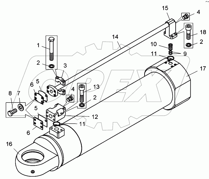  Корпус цилиндра (7823-4613018);Cylinder profile
