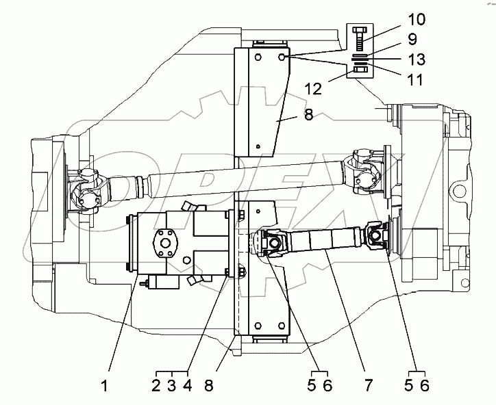  Установка насоса (78231-4611032);Pump installation