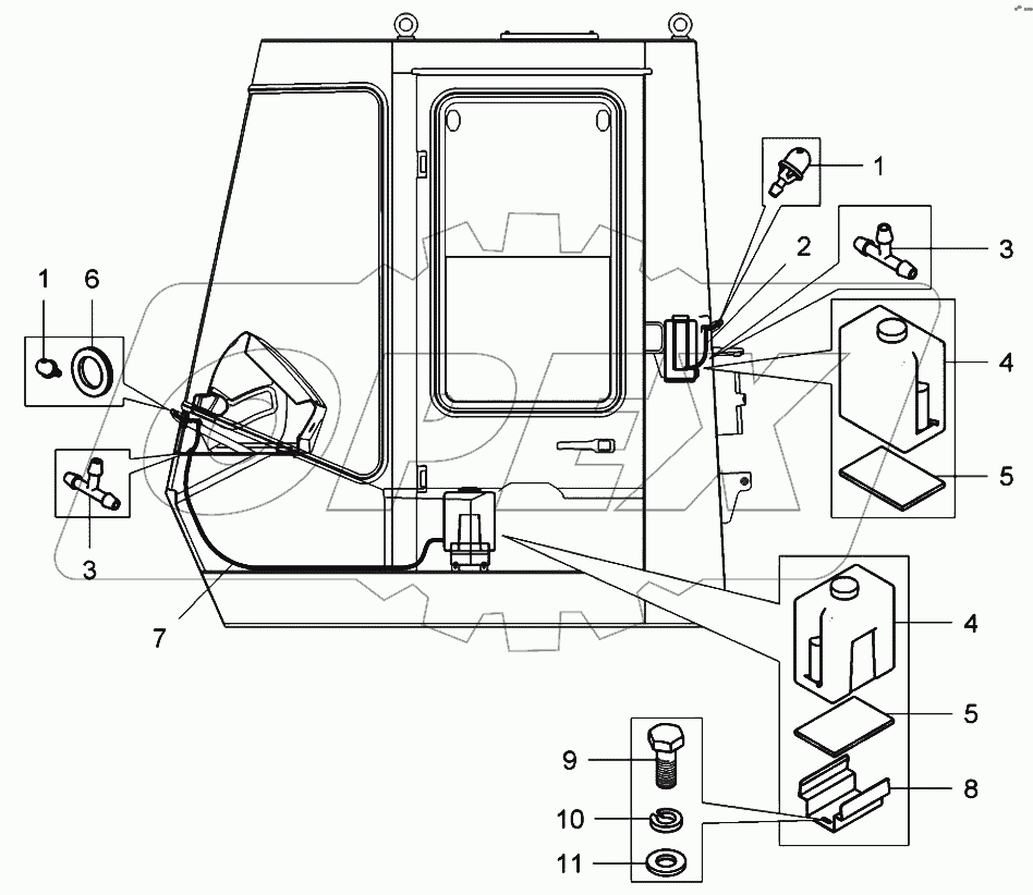  Установка стеклоомывателя (78250-5208002);Washer installation