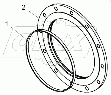  Кольцо упорное левое (548A-1709129);Ring left