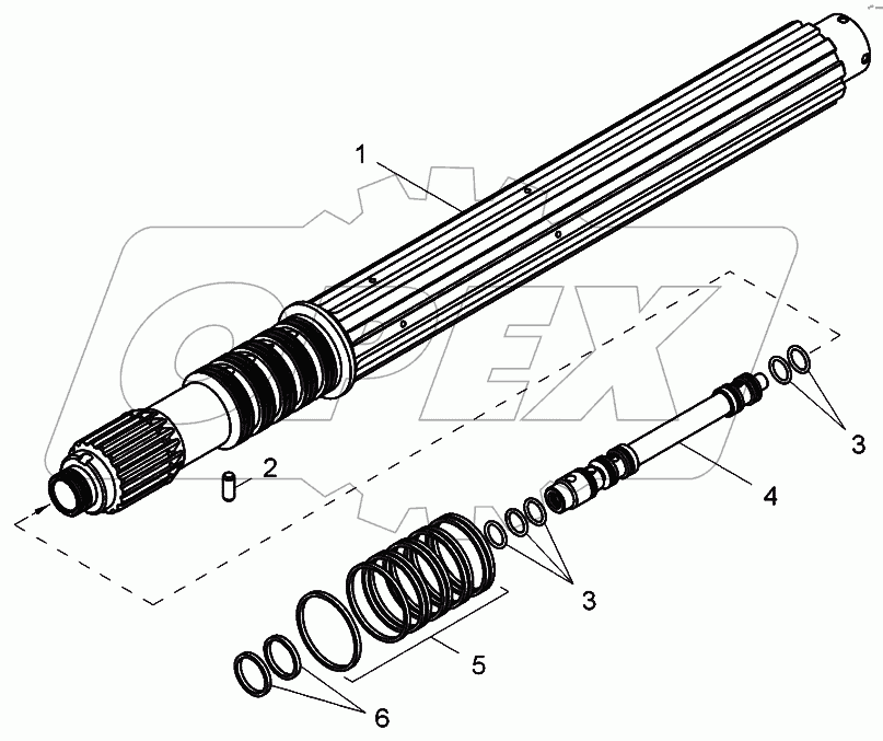  Вал первичный (7806-1701330-30);Primary shaft