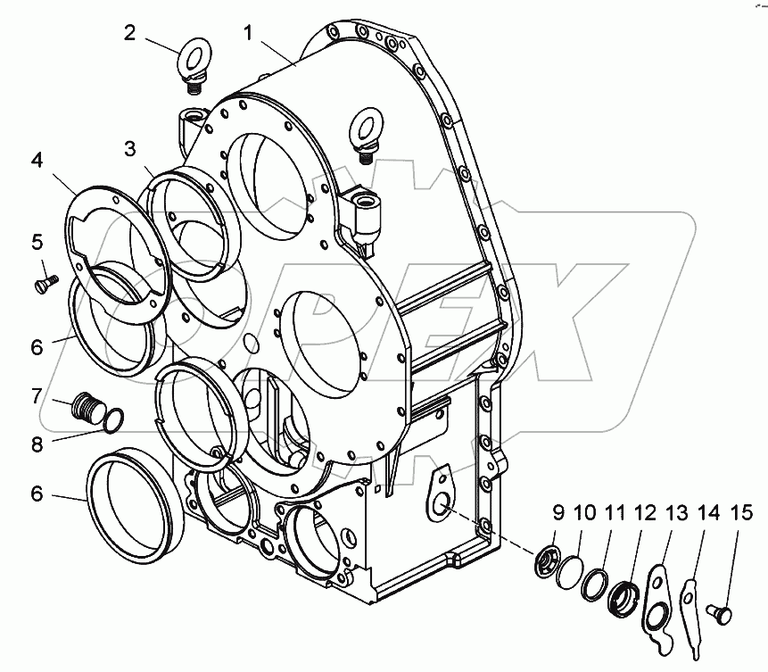  Картер коробки передач (7822-1701310);Gearbox casing