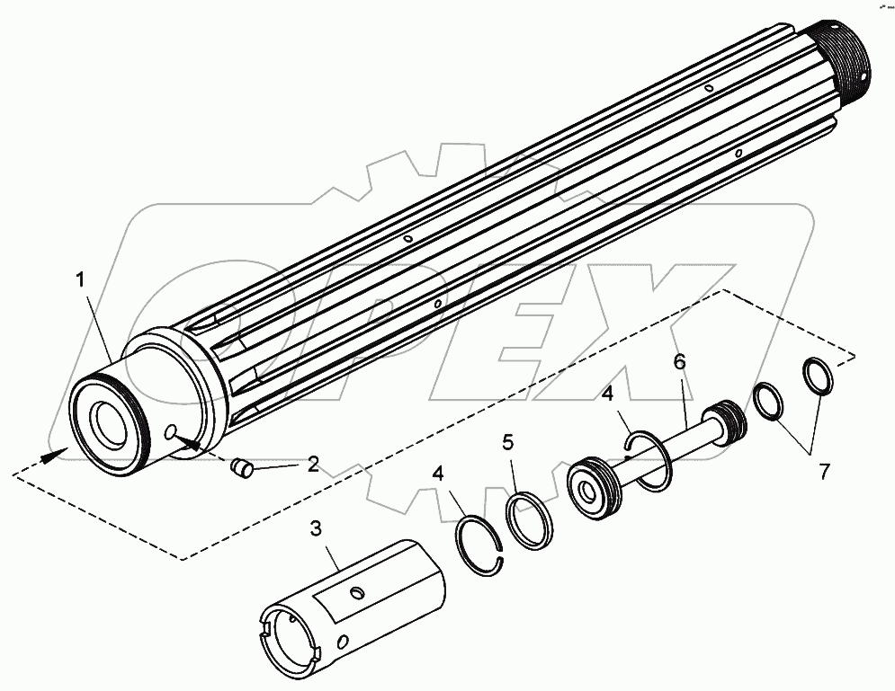  Вал реверсивный (7548-1701450-10) Shaft reversible