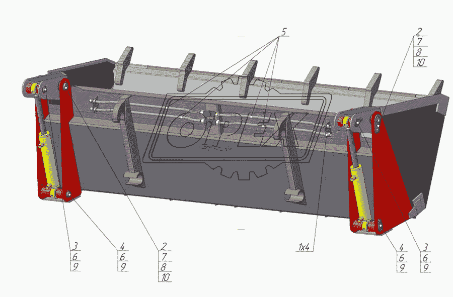 Ковш челюстной 0,5мЗ ПФН-160