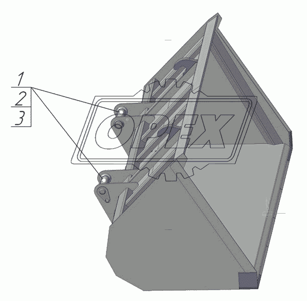 Ковш 0,8 м3 с быстросменом ПФН-245