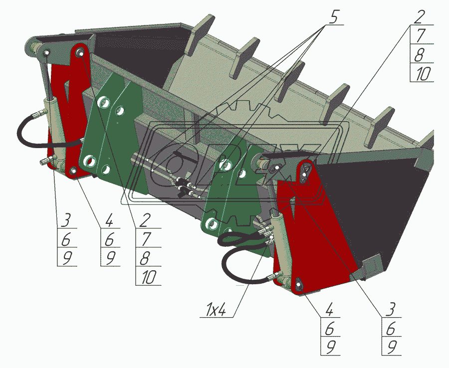 Ковш челюстного 0,5мЗ ПФН-260