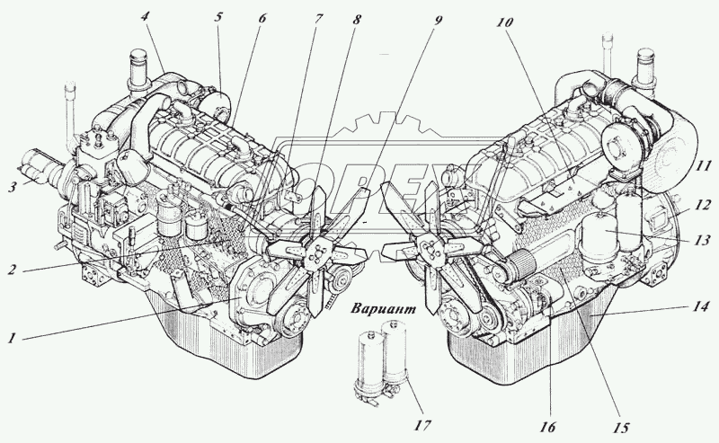 Дизель 442-00c1-50 1