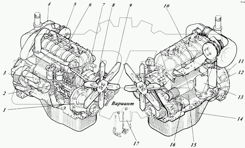 Дизель 442-00c1-50