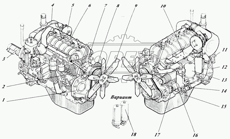 Дизель 442-54P-00c1 1