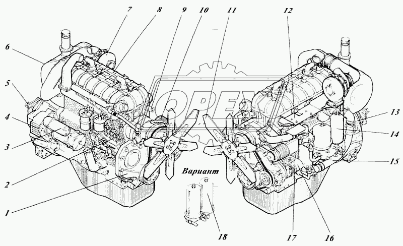 Дизель 442-55P-00c1 1