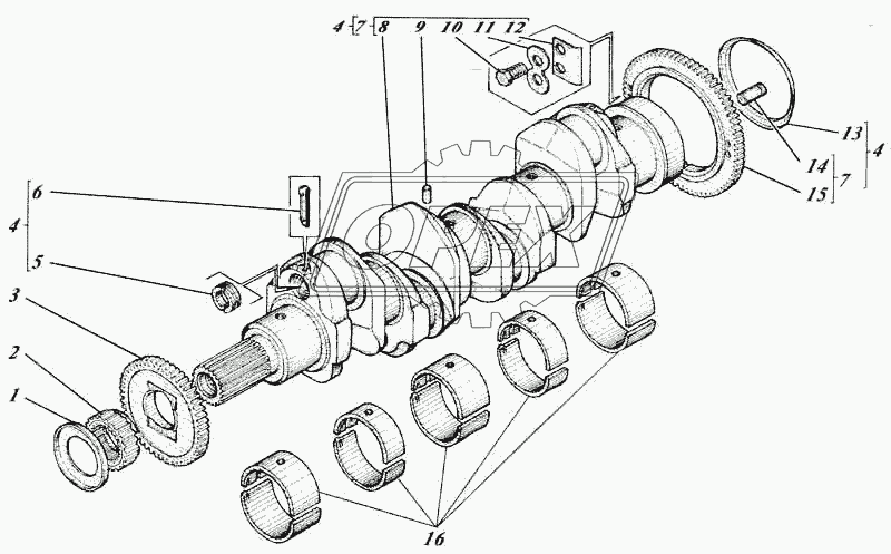 Вал коленчатый 446-04с1-50