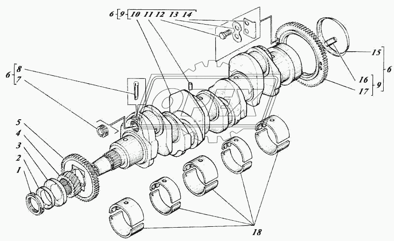 Вал коленчатый 444-04с1-50