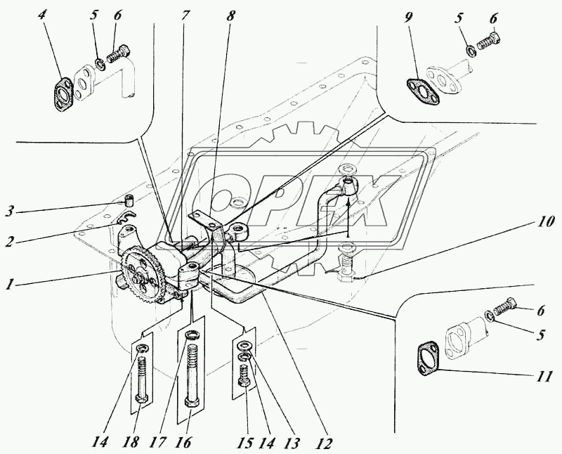 Насос масляный с трубами МН41-09с1