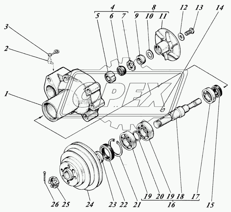 Насос водяной 01-13с3-2Г