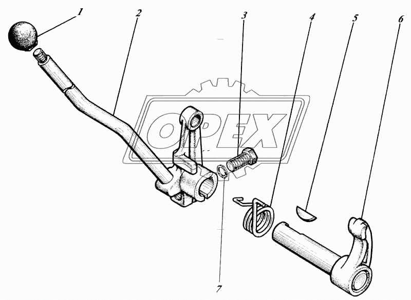 Рычаг с осью 6Т2-21с11
