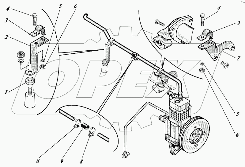 Установка компрессора 442-25с1-62