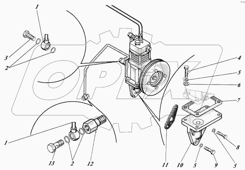 Установка компрессора 442-25с1-62