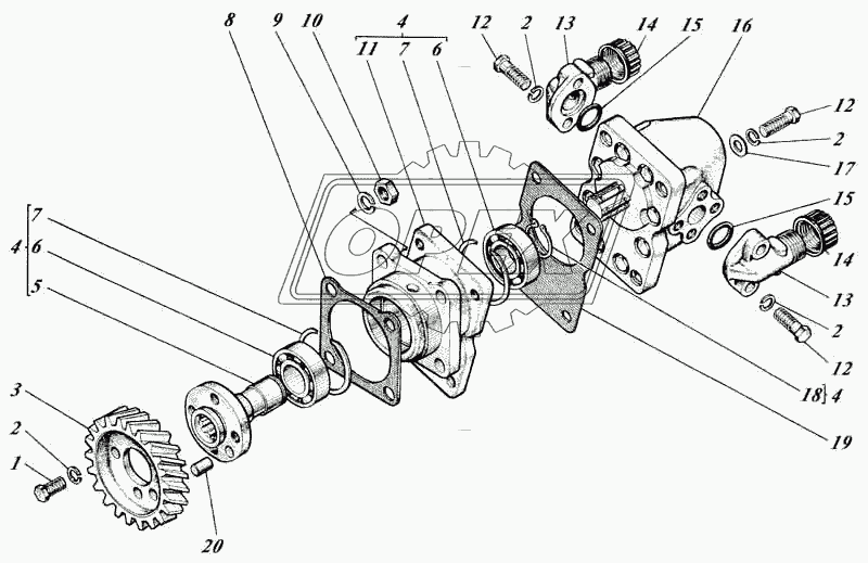 Насосы шестеренные с приводами 440-26с1 1