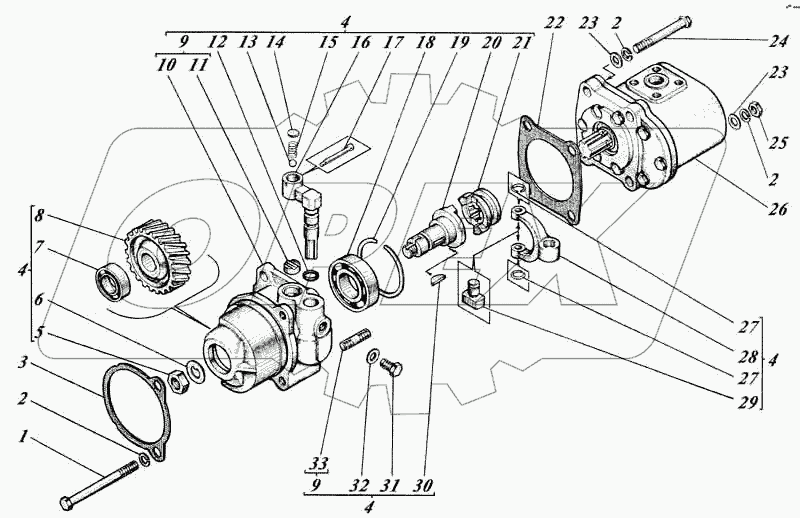 Насосы шестеренные с приводами 440-26с1