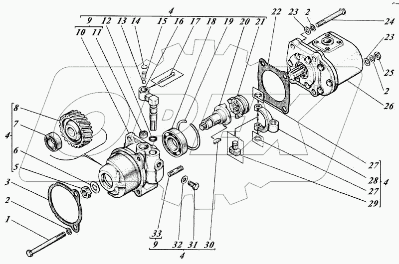 Насосы шестеренные с приводами 440-26с1-02