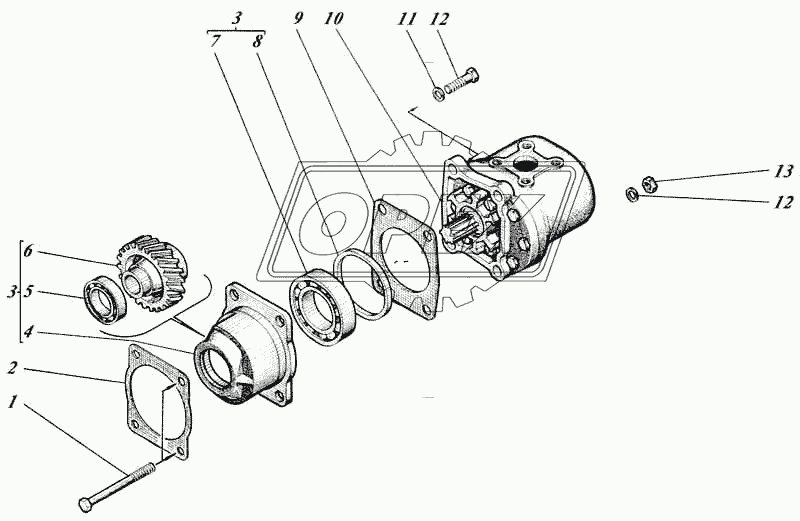 Насосы шестеренные с приводами 442-55-26с1 1