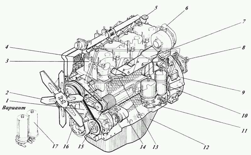 Дизель 442-50И-00с1 1