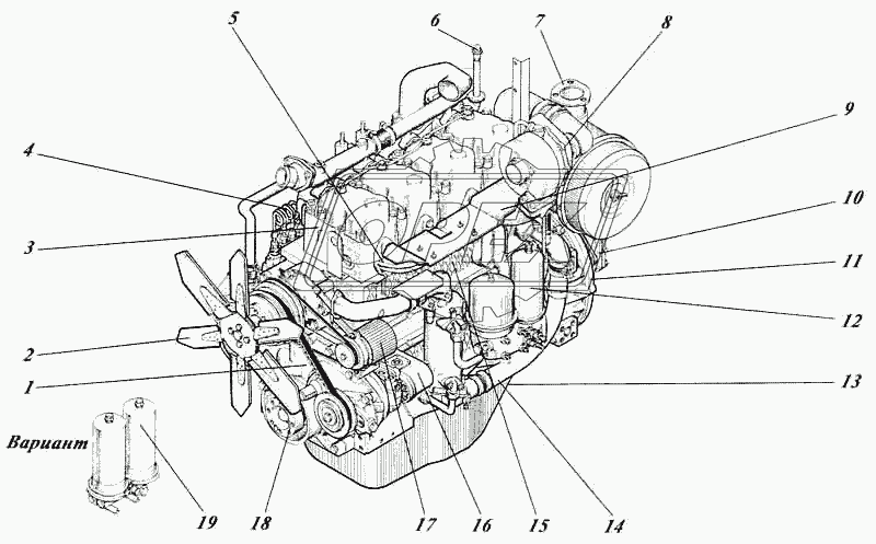 Дизель 442-54РИ-00с1 1