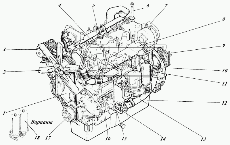 Дизель 442-56И-00с1 1