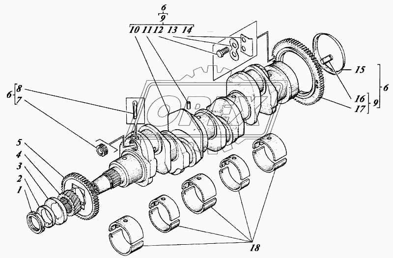 Вал коленчатый 444-04с1-50