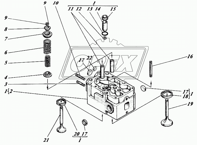 Головка с клапанами 448-06с2
