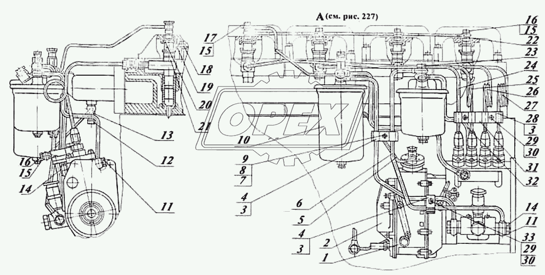 Система дизеля топливная 432И-15с1 1