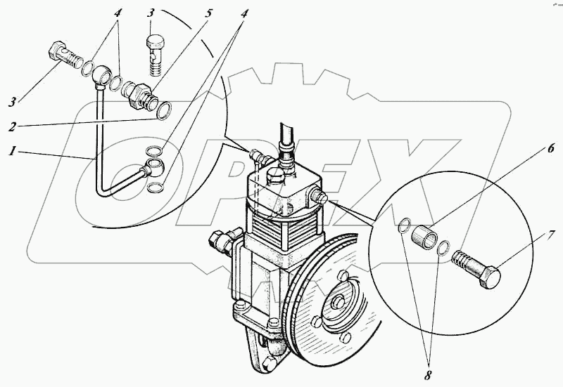 Установка компрессора 442-25c1-62