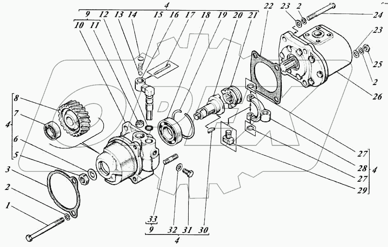 Насосы шестеренные с приводами 440-26с1