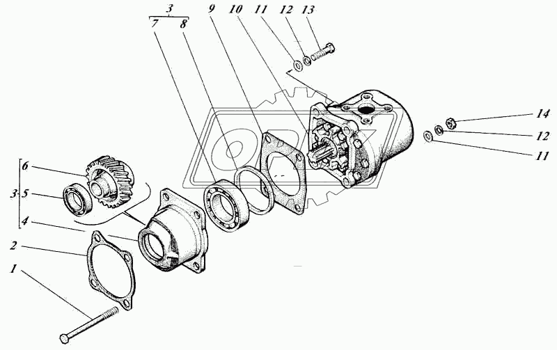 Насосы шестеренные с приводами 442-25-26с1 1