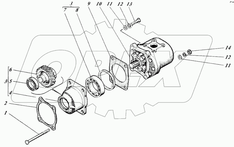 Насосы шестеренные с приводами 442-25-26с1