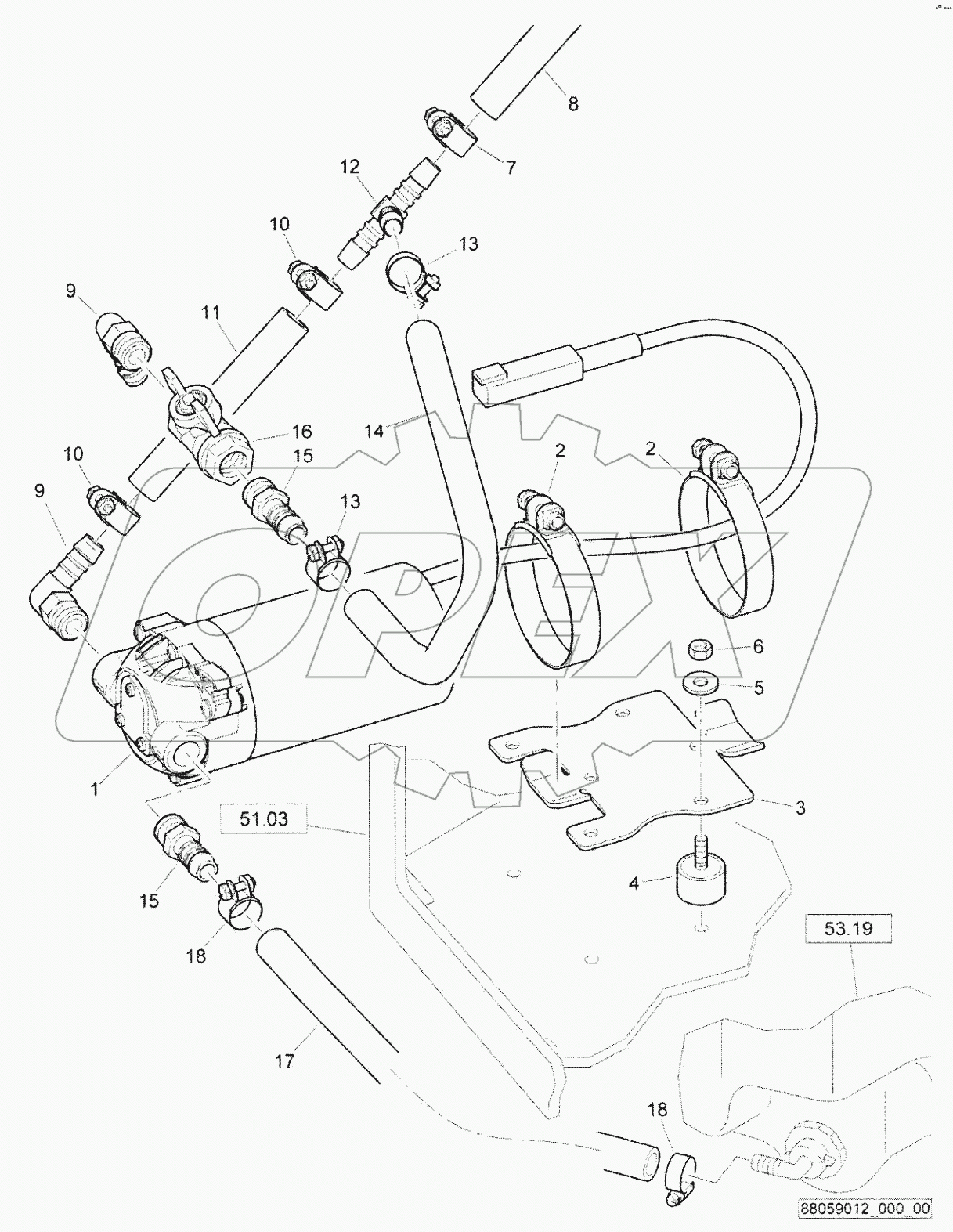  Water pump, assembled