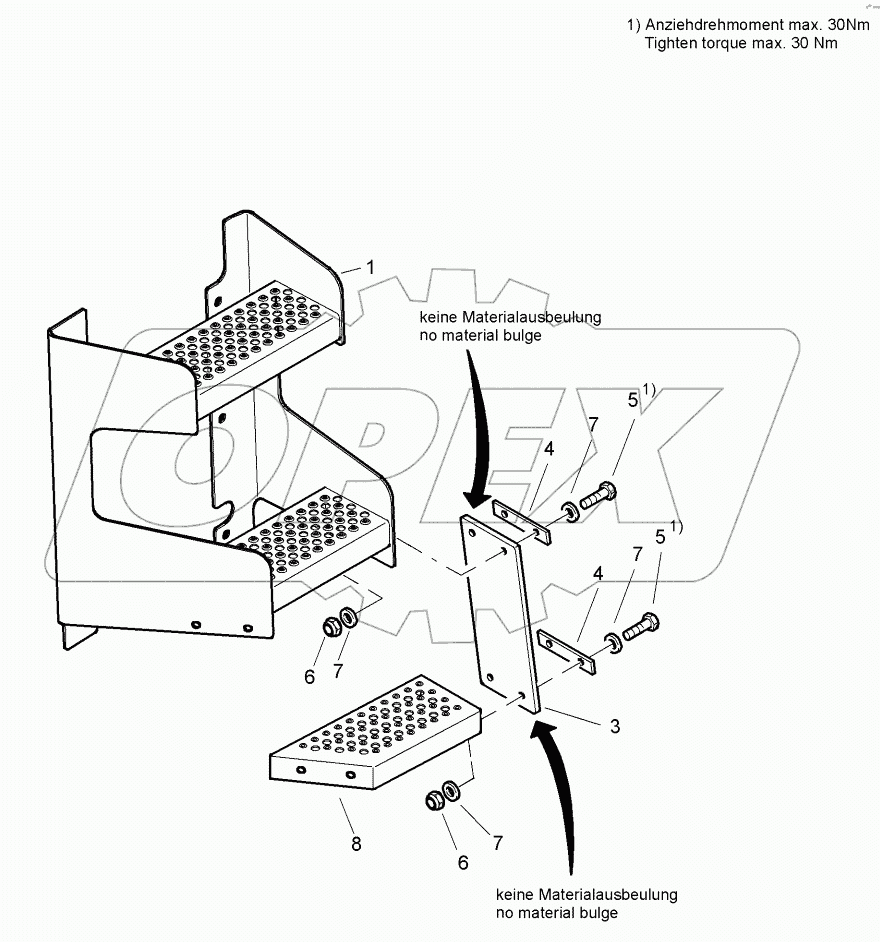  Access steps, assembled