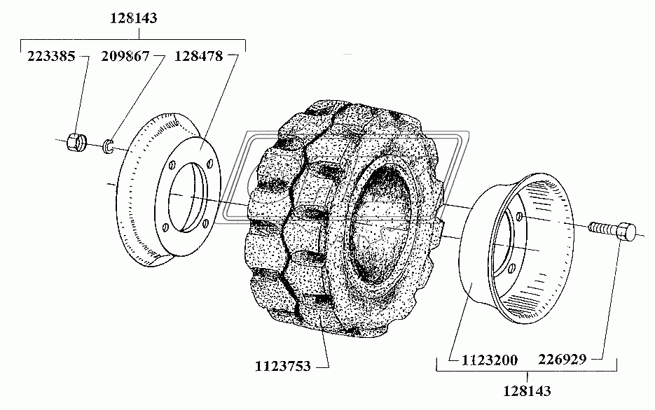 Колесо 4,00-8 EB687-Piccolo