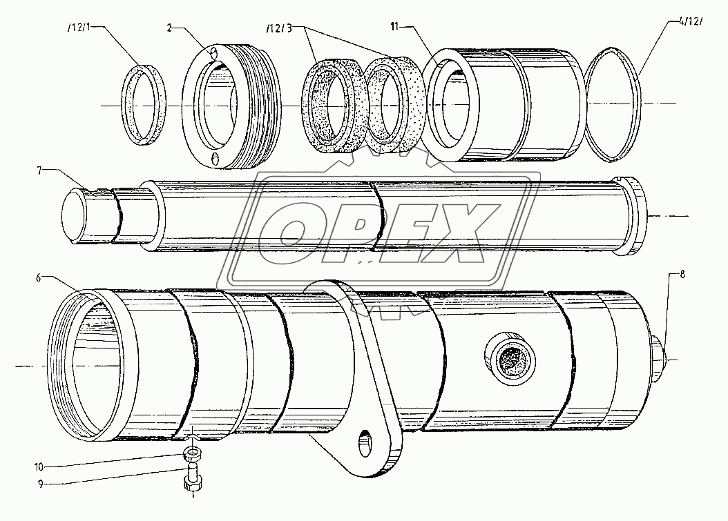 Плунжерный цилиндр ЦПС5 (50х1660)