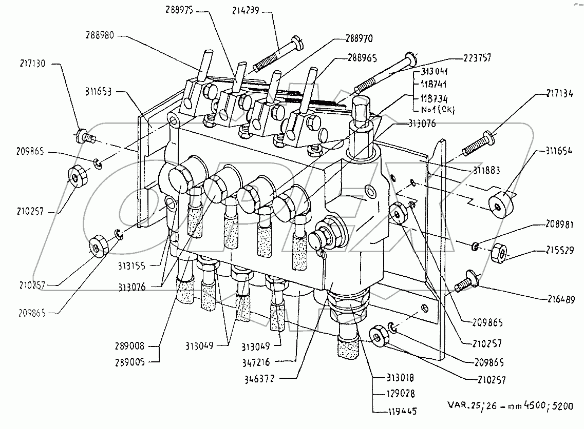 Гидравлическая система Н=4500мм, Н=5200мм
