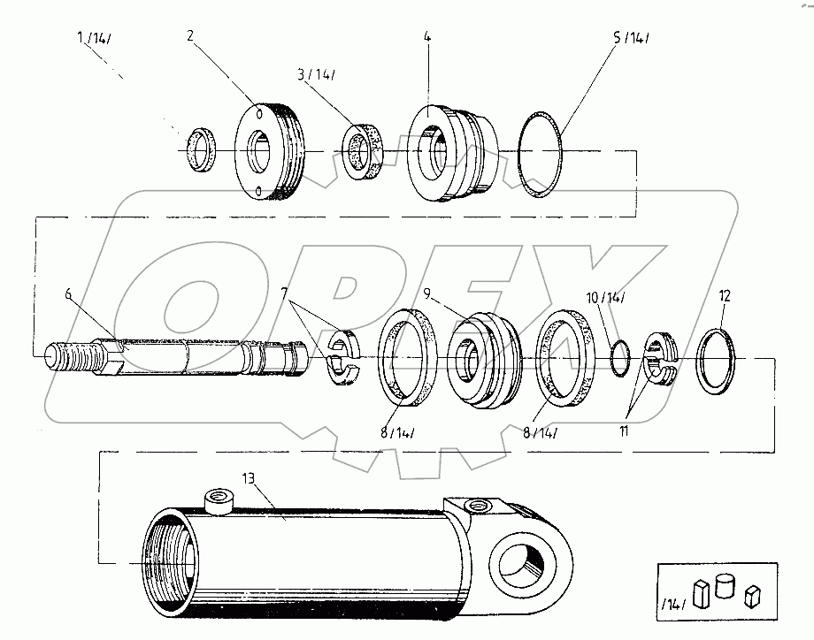 Цилиндр наклона Н=4500
