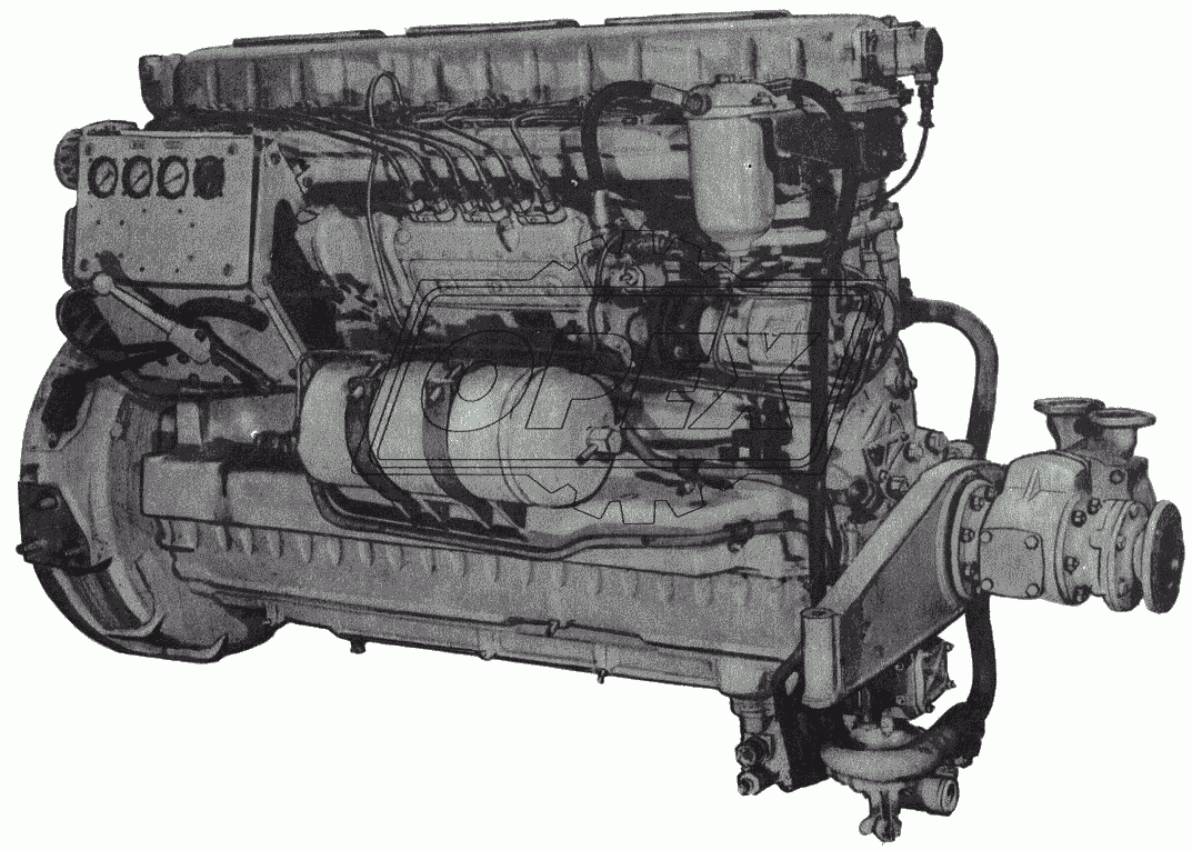 Дизель 7Д6-150-11М (вид слева)