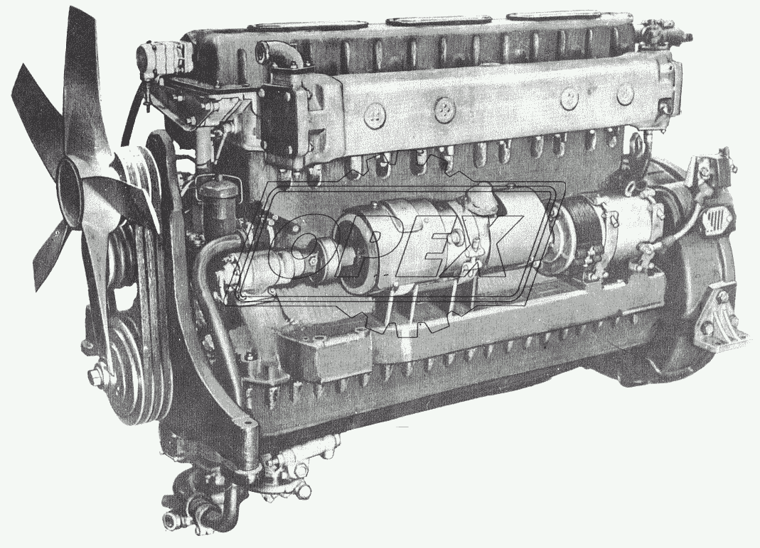 Дизель 1Д6-150АД (вид справа)