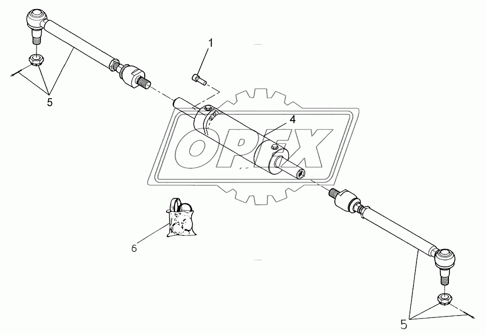 FRONT AXLE: STEERING CYLINDER