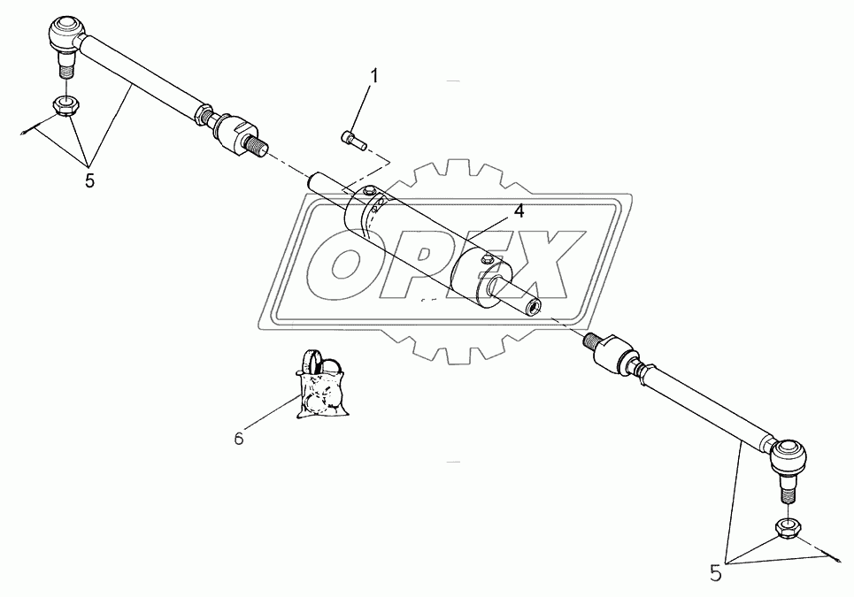 REAR AXLE: STEERING CYLINDER